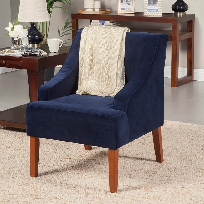 Homepop Home Decor Upholstered Classic Swoop Arm Accent Chair Accent Chairs - Image 4