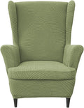 HAOYONG Wing Chair Slipcovers Printed Wingback Chair Covers 2 Pieces Wingback by HAOYONG