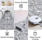 Yamaziot 2x8 Washable Hallway Runner Rug Non Slip Floral Carpet, Stain Resistant - Image 4