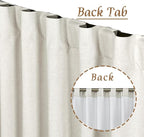 54 Inch Linen Full Blackout Window Curtains - Image 2