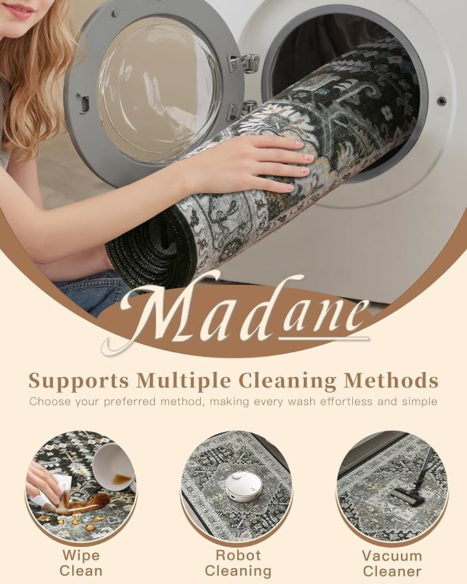 Madane Washable Runner Rugs 2x12 - Image 9