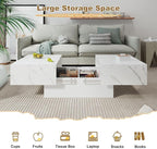 HedoAjim White Marble Coffee Table - Image 4