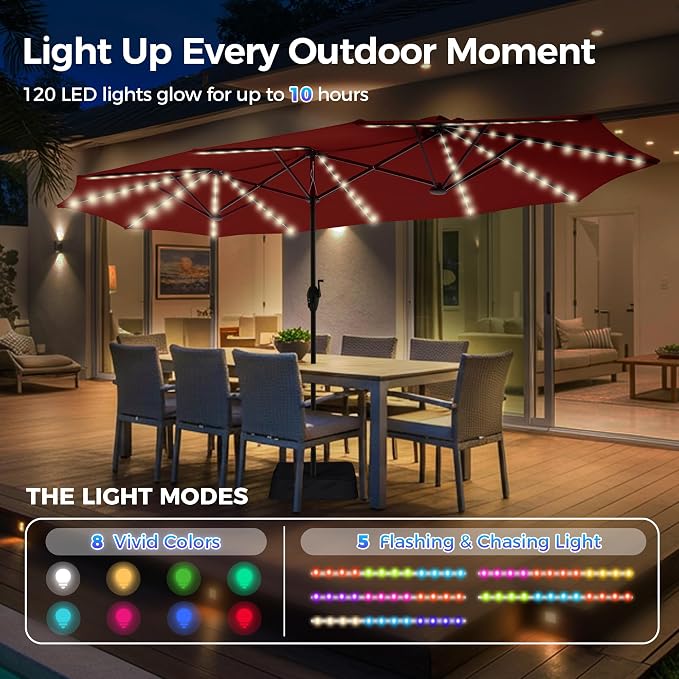 SUPERJARE 13ft Outdoor Patio Umbrella - Image 2