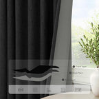 Pitalk Black Curtains for Bedroom 90 Inches Long Sound Proof Modern Window - Image 5