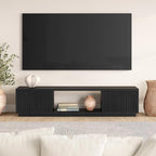 Henn&Hart Fluted TV Stand for TVs up to 78" - Image 2