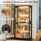 LELELINKY Farmhouse Display Cabinet - Image 3
