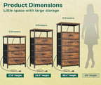 Huuger Night Stand with Charging Station, 4 Drawer Dresser - Image 5