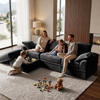 Upgrade Boneless Couch with Storage, Extra Deep&High Seat Modular Sectional - Image 2