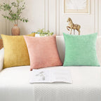 CaliTime Decorative Couch Throw Pillow Covers 18 X 18 Inches Grey Green | Pack - Image 5