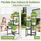 iDavosic.ly Plant Stand Indoor Outdoor, 5 Tier Corner Metal Flower Display - Image 7