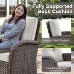 Belord 5 Piece Swivel Rocker Glider Outdoor Chairs Set of 2 - Image 5