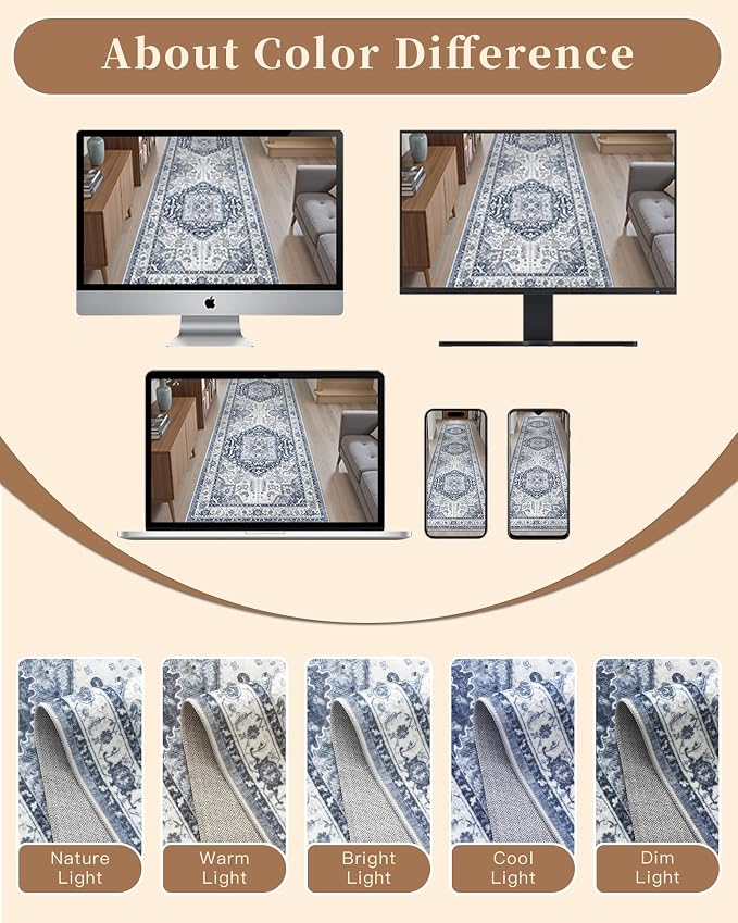 Madane Washable Runner Rug 2x6 Runners - Image 10