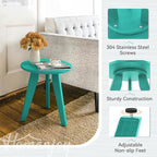 HDPS Outdoor Side Table, Small Round Side Table Weather-Resistant, Outdoor Side - Image 5