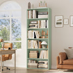 FOTOSOK 6-Tier Open Bookcase and Bookshelf, Freestanding Display Storage - Image 2