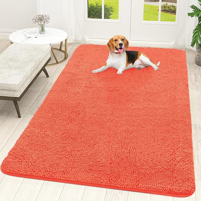 OLANLY Dog Door Mat for Muddy Paws 70x46, Super Absorbent Chenille Mud Mat | by OLANLY