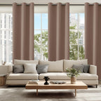 Blackout Curtains for Bedroom 42 x 84 Inch Long Cappuccino 2 Panels | Thermal - Image 6