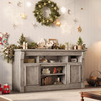 IDEALHOUSE Farmhouse TV Stand for TVs Up to 65", Entertainment Center - Image 4