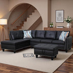 97.5" L Shaped Couch Set, Modular Sectional Couches - Image 8