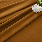 MIULEE Velvet Curtains 50W x 90L 2 Panels Golden Brown Blackout Curtains | - Image 7