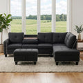 97.5" L Shaped Couch Set Linen, Modular Sectional Couches by Topcomfy