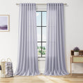 Lavender Purple Linen Curtains 96 Inches Long by Nanspring