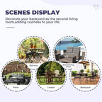 DANGHOOGY Wicker Chair Cushions, Waterproof Outdoor Loveseat Cushions - Image 7