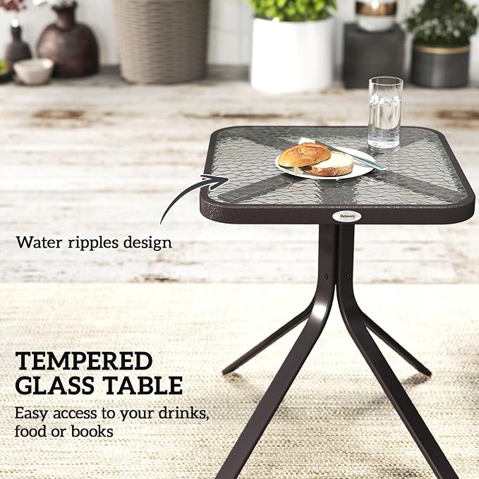 Outsunny 3 Piece Outdoor Glider Chair - Image 8