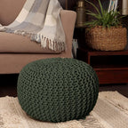 REDEARTH Round Hand Knitted Pouf - Image 2
