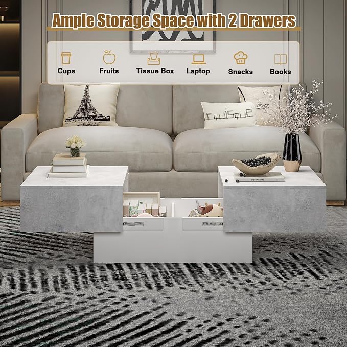 Modern Coffee Table with Storage - Image 5