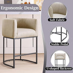 ClinQ 26" H Counter Height Bar Stools Set of 2, Modern Barrel Counter Stools - Image 3