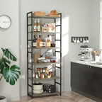 NUMENN 6 Tier Bookshelf, Tall Bookcase Shelf Storage Organizer, Modern Book - Image 2