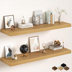 Oak Floating Shelves 48Inch Long, 12 Inch Deep Floating Shelves by FunMemories