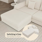 146" Modular Sectional Sofa, Oversized U Shaped, Convertible Sleeper Sofa - Image 7