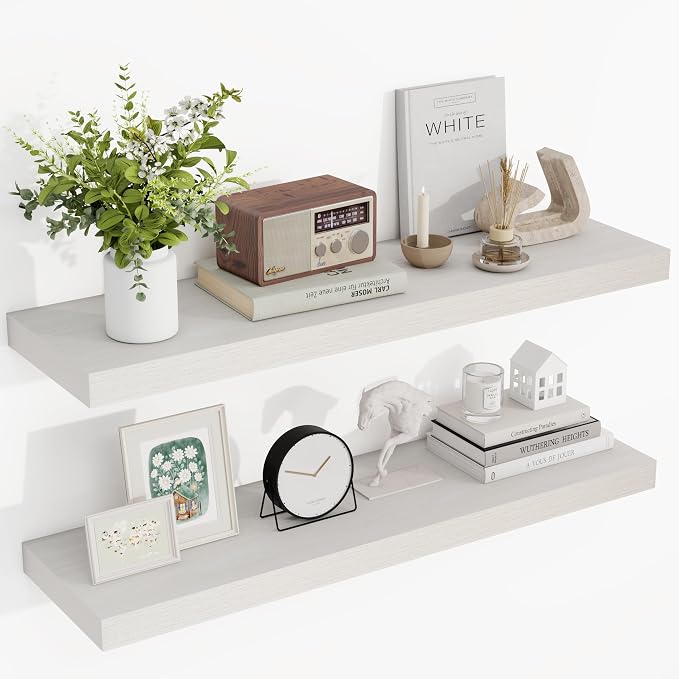 Acovy 36 Inch Floating Shelves, Wooden Shelves by Acovy