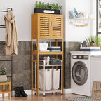 VIAGDO Over The Toilet Storage Cabinet, Tall Bathroom Cabinet Organizer - Image 4