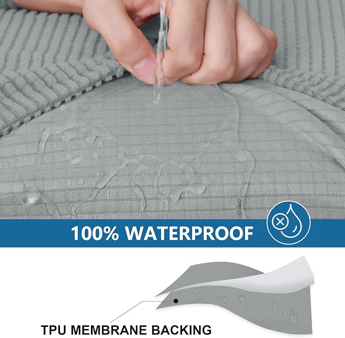 Waterproof Couch Cushion Covers, Sectional Sofa Cushion Slipcovers L Shape - Image 3