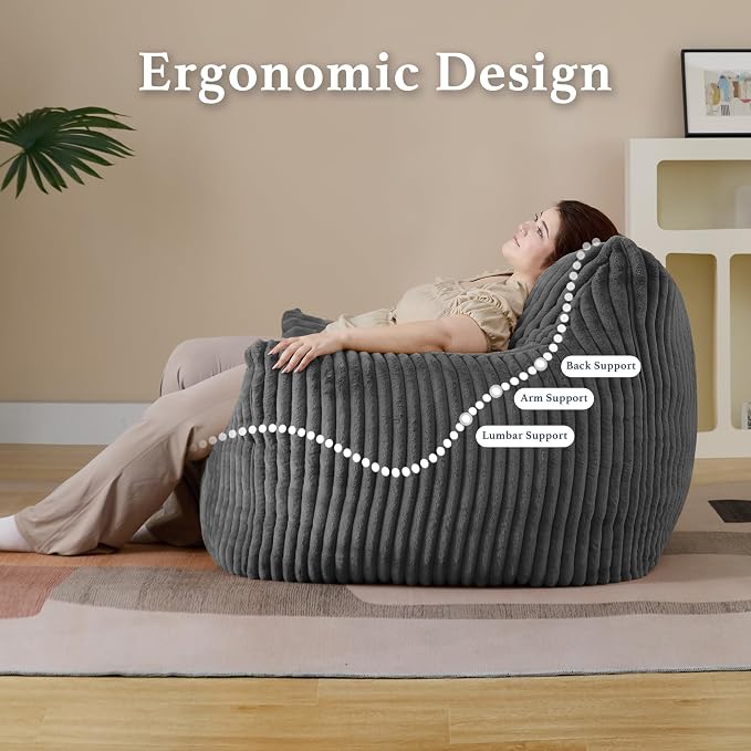 Giant Plush Bean Bag Chair for Adults - Image 7