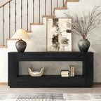 Epecoya 78 Inch Extra Long Console Table, 2-Tier Wood Entryway Table - Image 3