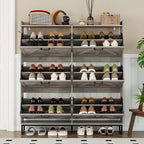 BORNOON Shoe Cabinet with 6 Flip Drawers Narrow Shoe Storage Cabinet Organizer - Image 7