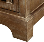 eHemco Vintage Hollow Carved Door End Table, Storage Cabinet - Image 9