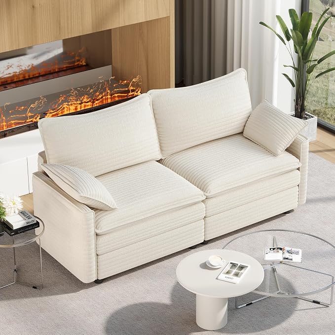 Vesgantti 74" Loveseat Sofa for Living Room, Comfy Cloud Couch Deep Seat by Vesgantti