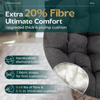 Bme 40" Ergonomic Wicker Papasan Chair - Image 3