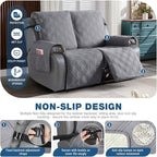 TAOCOCO 100% Waterproof Loveseat Recliner Cover, Non Slip Split Loveseat Covers - Image 4