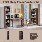 IFGET 76" Tall Arched Bookcase, Farmhouse 5 Tiers Large Arched Bookshelf Cabinet - Image 6