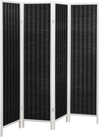 Roundhill Furniture Inkwell 4-Panel Bamboo Room Divider, Folding Portable - Image 9