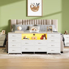 WLIVE White Dresser for Bedroom, Dresser TV Stand for 65, 75 inch TV - Image 9