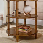 3-Tier Solid Wood Round End Table, Sofa Side Table - Image 8