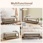 Zihanhome Entryway Bench, Chenille Upholstered Shoe Benches - Image 7