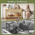 SUPERJARE Rattan Console Sofa Table - Image 5