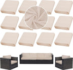 Outdoor Cushion Covers Set, Replacement by SUKAIKEQA